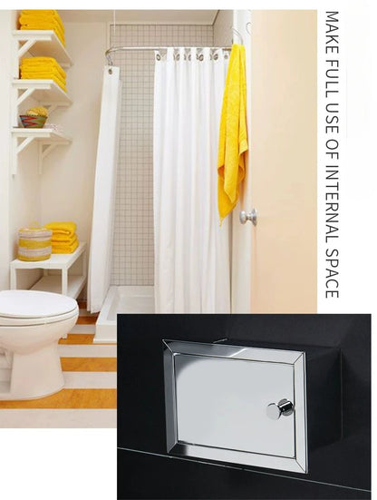 Einbau-Toilettenpapierrollenhalter in Mattschwarz, Aufbewahrungsbox für Seidenpapier aus Edelstahl für Badezimmer, Küche