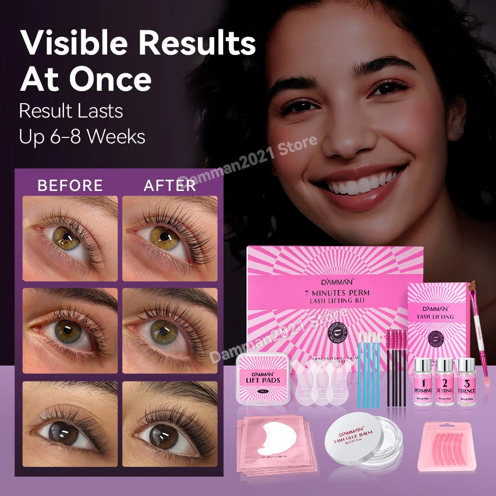 Damman Professional Lash Lifting Kit Eyelash Curling Lifting Set Long Lasting Lash Lift Perm Kit Makeup Tools For Salon Use.