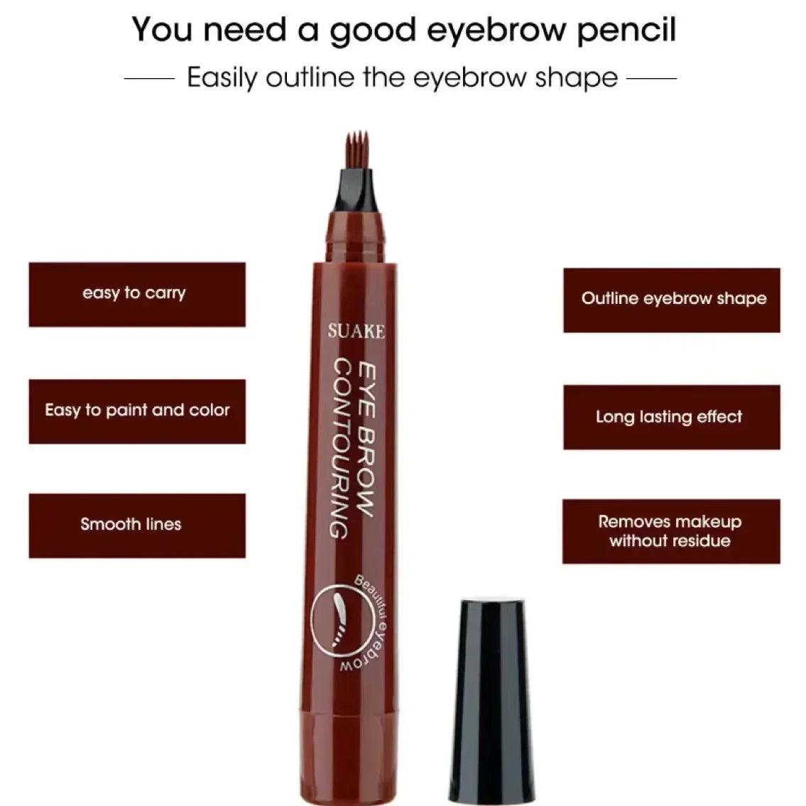 Eyebrow pencil Waterproof Permanent Long Lasting High quality professional makeup for women Cheap Cosmetics Enhancer.