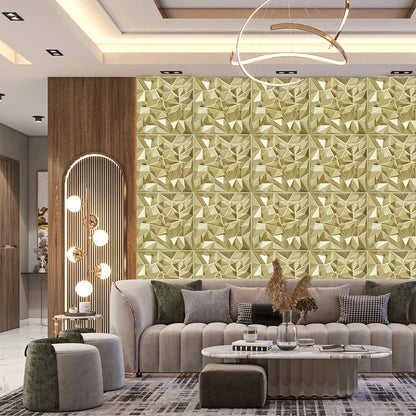 10pcs Diamond Design Decorated 3D Wallpanel, 30cmx30cm Matte White/Black/Golden, Diy Home Decoration Wallboard Wall stickers