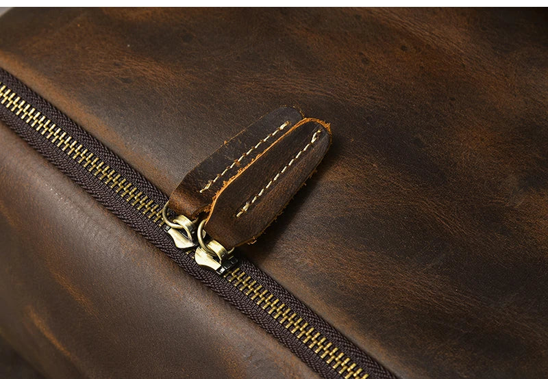 Vintage Crazy Horse Echtes Leder Rucksack Männer Leder Bagpack Klettern Rucksack männlichen Große Wandern Rucksack M814