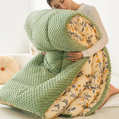 New A-class Retro Double Yarn Bean Velvet Winter Blanket Core, Fast Heating Warm Blanket, Four Seasons Spring and Autumn Quilt