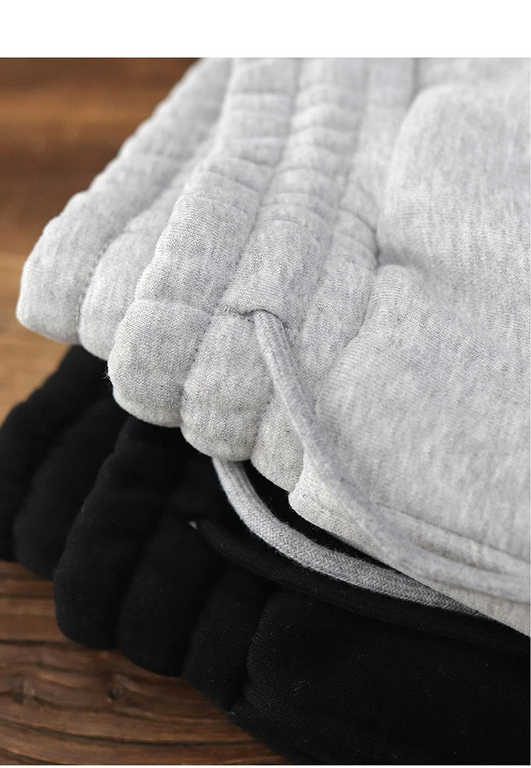 420G Heavyweight Fleece-Lined Sweatpants for Men, Lamb Wool Fleece, Warm Drawstring, Light Gray, Sports Casual Joggers, Winter.