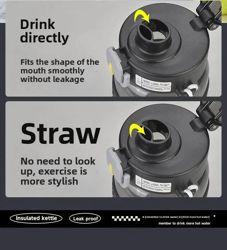 Large Capacity Plastic Straw Cup Simple Design Portable Sports Fitness Water Bottle for Students Outdoor Use Dedicated Personal.