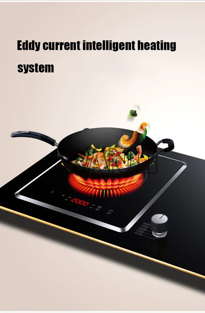 7.0KW Household Single-Burner Gas Stove/Single Induction Cooker/Electric Dual Purpose Stove/Toughened Glass Panel.