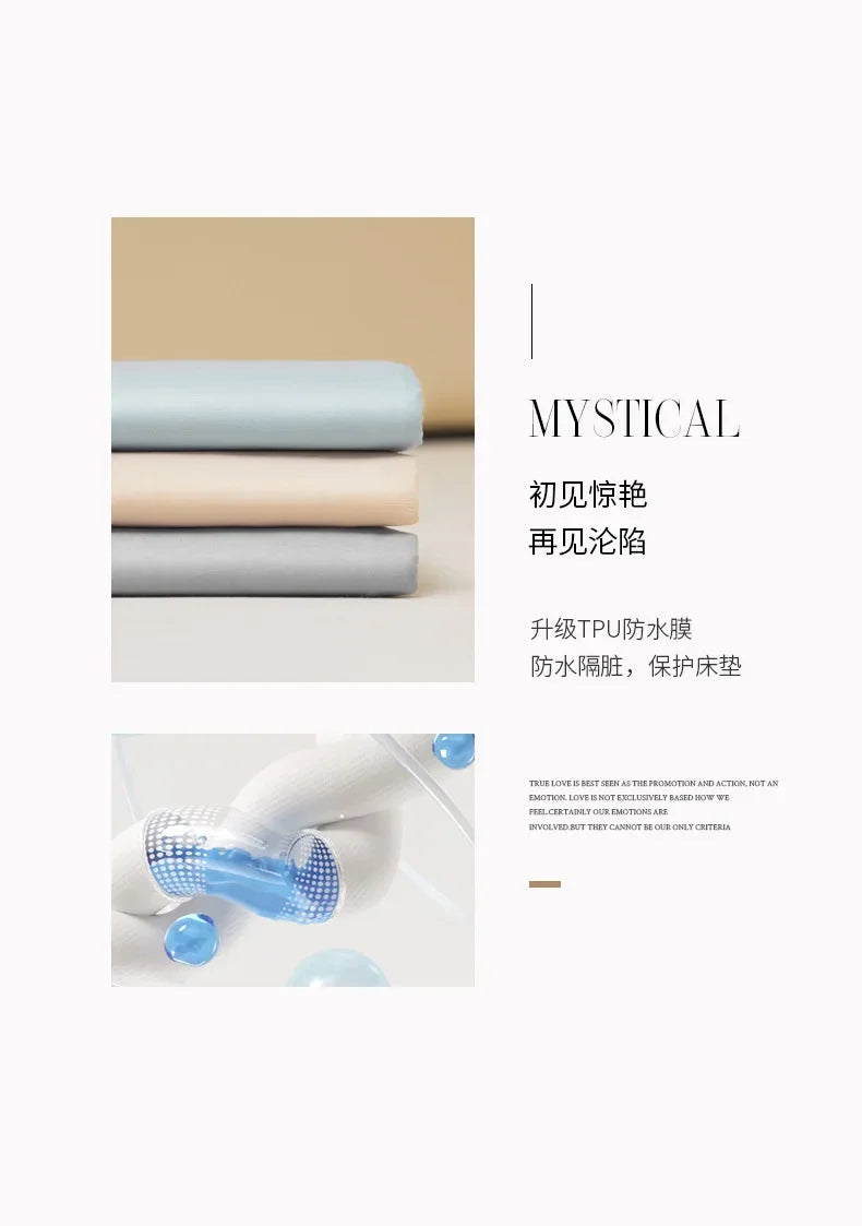 Waterproof bedsheet, bedspread, single piece urine proof and breathable mattress, dustproof cover, mat without pillowcase.