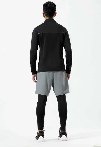 Zweiteilige Illusion Herren-Sporthose, schnell trocknend, elastisch, Basketball-Trainingshose, Sommer, dünn, Fitness, Laufen, Freizeithose.