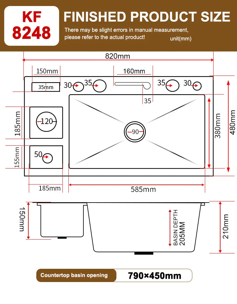 Stainless Steel Kitchen Sink with Waterfall Extra Large Single Slot Digital Display Dishwashing Basin Includes Sinks 100x50cm