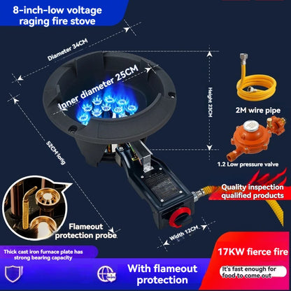 Low-pressure Fierce Fire Stove Single Commercial Gas Stove with Flameout Protection Liquefied Gas Stove Low-pressure.