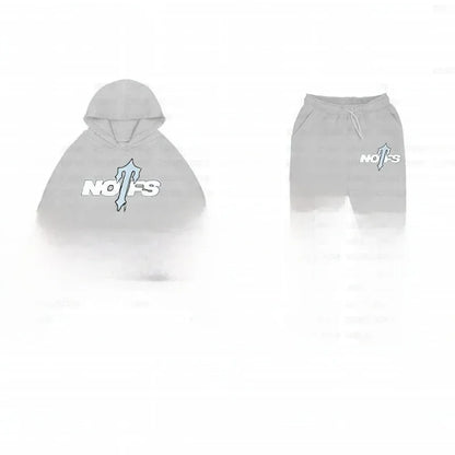 Streetwear Sportswear Set NOFS Printed Loose Hoodie Sweatshirt Men Women Casual Pants Autumn Winter Fashion Outfit