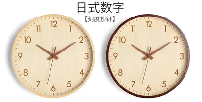 Wanduhr Wohnzimmer Zuhause Wandbehang Massivholz moderne einfache Uhr mittelalterliche Uhr Log Schlafzimmer Dekoration