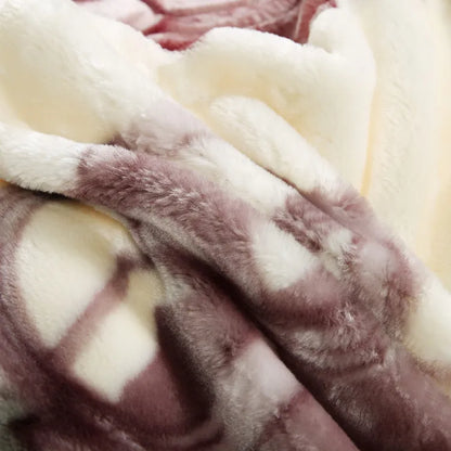 Ultra Soft Cozy Flowers Rose Throw Blanket Microfiber Heavy Fluffy Fleece Blanket for Home Bed Dormitory.