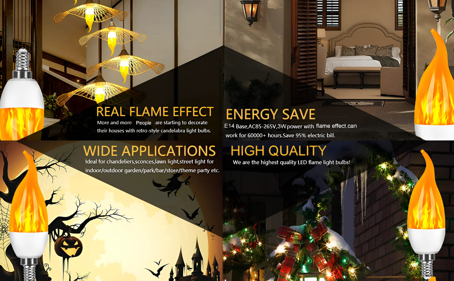USB LED E27 Flamme Glühbirne Feuer E14 lampe Mais Birne Flackern LED Licht Dynamische Flamme Wirkung 3W 5W 7W 9W 110V-220v für Home Beleuchtung.