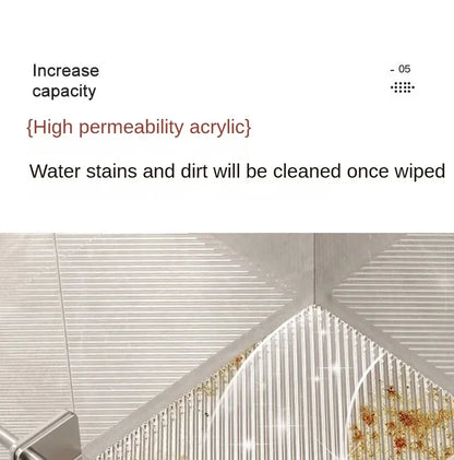 2PCS Badezimmer Acryl Regale Küche Lagerung Organizer Shampoo Regal Dusche Regal Bad Zubehör Kein Bohrer Lagerung Regal