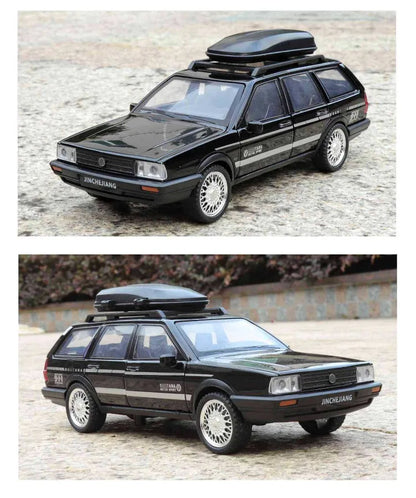Diecast 1:32 VW SANTANA Wagon Alloy Car Model with Sound Light Children Boy Birthday Gift Toy Vehicles Miniature Voiture