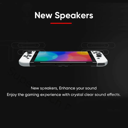 Nintendo Switch OLED Model 7 Inch Screen Joy‑Con Handle Enhanced Audio Adjustable Console Stable TV Mode Video Game.