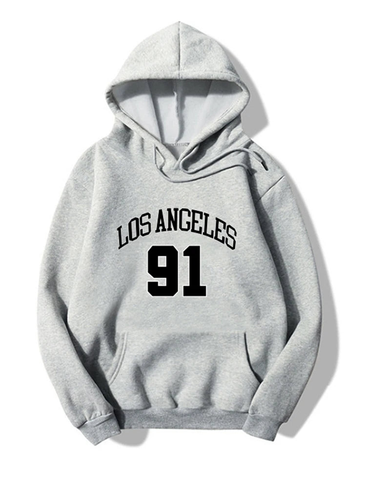 Blessyuki los angeles Brief gedruckt Hoodies Frauen 2023 Herbst Winter plus Größe lässig Vintage weibliche Sweatshirt Streetwear Top.