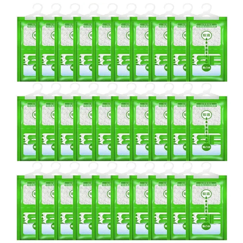 Hangable Wardrobe Moldproof Moisture Proof Dehumidification Bag humidity Moisture Absorbing Bag Closet Dehumidizer Eco Friendly.