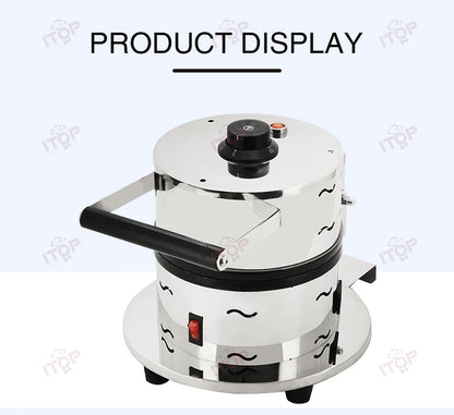 Commercial Burger Ice Cream Bread Maker 10CM Dia. Gelato Press Heating Machine Gelato Panini Press Ice Cream Sandwich Machine.