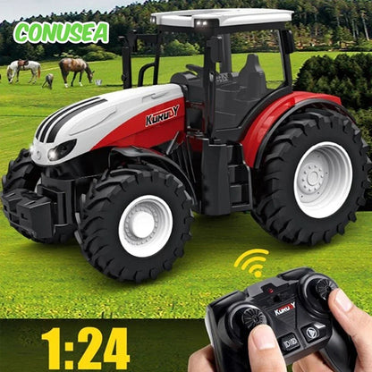 Remote Control Tractor RC Farm Truck Car Trailer 2.4G Farming Simulator Truck Miniature Farm Vehicle Toys Model Children Boy.