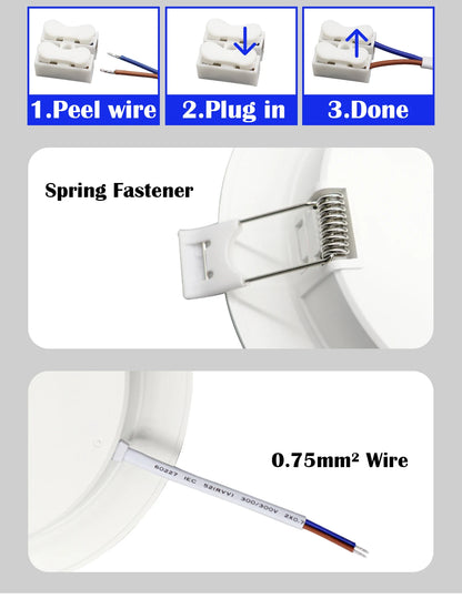 10 stücke CCT Spot Downlight Einbau LED Decke Licht 3 Farbe Eingestellt AC100-240V Zifferblatt Schalter 3000 K/4000 K/6500 K Innen Beleuchtung.