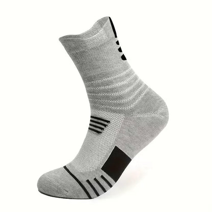 10/5/3MEN'S Mid-calf Socks Cotton Socks for All Seasons, Solid Colour and Versatile