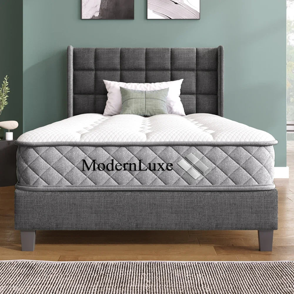 Orthopädische Kaltschaummatratze 90 x 200 cm, Matratze mit 7-Zonen-Taschenfederkernen, mittelfest – OEKO-TEX ®    Zertifiziert