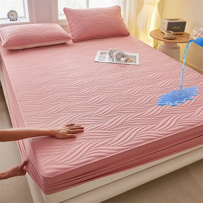 Waterproof Thicken Mattress Cover Quilted Cotton Mat Bed Covers Pad Skin-friendly Fitted Sheet Mattress Protector 100/150/180.