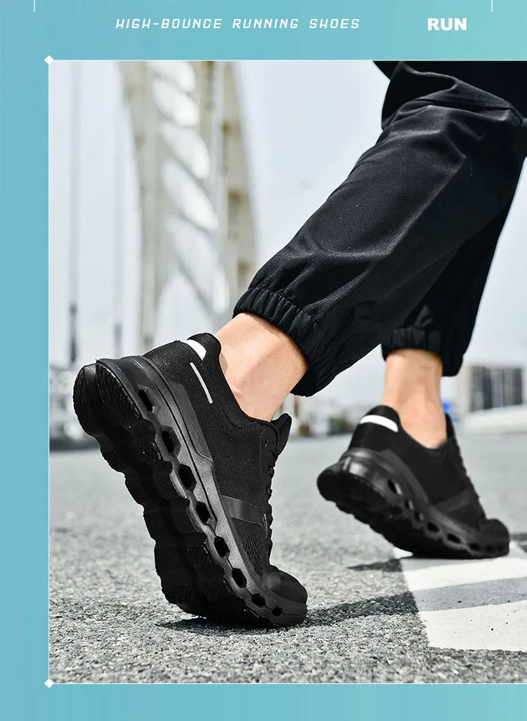 2025 Summer Cushion Men's Running Shoes Breathable Mesh Brand Sneakers Men Jogging Shoes Lightweight Non-Slip Men Athletic Shoes.