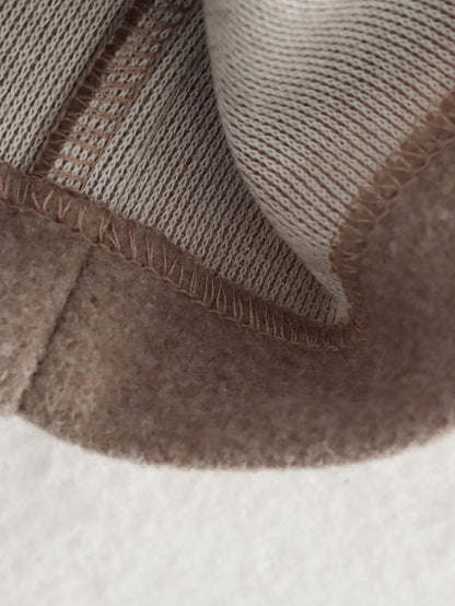 Women Fashion Brown Scarf Coat Jacket Loose Long Sleeve Single Breasted Pocket Jacket Fall/Winter Casual Wool Blend Jacket