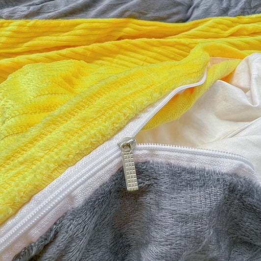 Winter Warm 3pcs Bedding sets Double bed Quilt Cover Thick double-sided velvet king Twin queen size duvet cover with pillowscase.