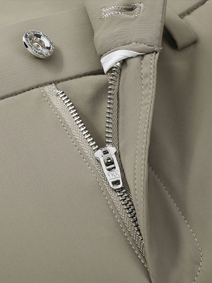 Summer Men's Casual Pants Korean Fashion Light Cool Ice Silk Stretch Golf Pants Slim Fit Suit Pants Male Office Formal Trousers.