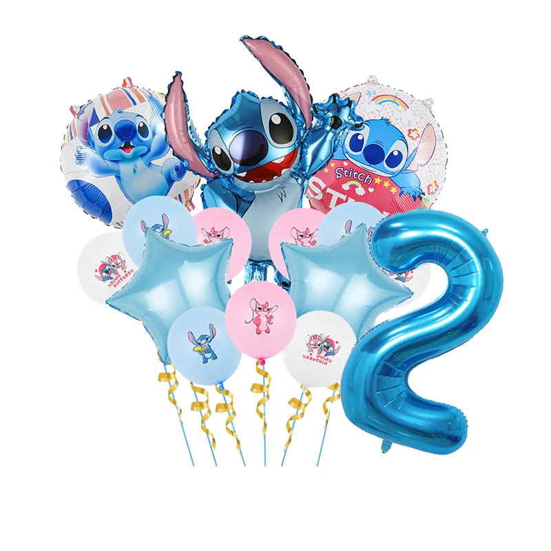 Disney Stitch Geburtstagsparty-Luftballons, Lilo & Stitch-Ballon-Sets, Babyparty für Kinder, Geburtstagsparty-Dekorationen, Zubehör, Geschenke