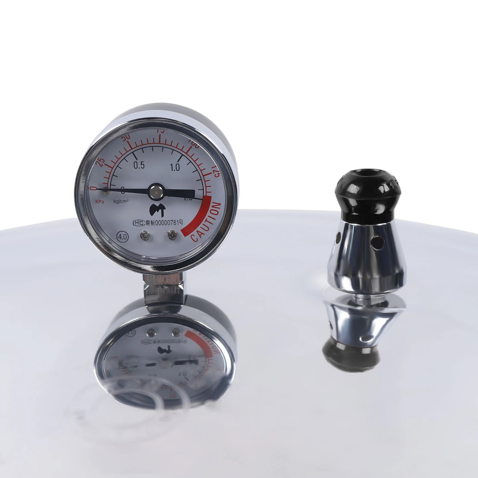 23qt Thick Explosion-Proof Pressure Cooker With Aluminum Pressure Gauge Release Valve.