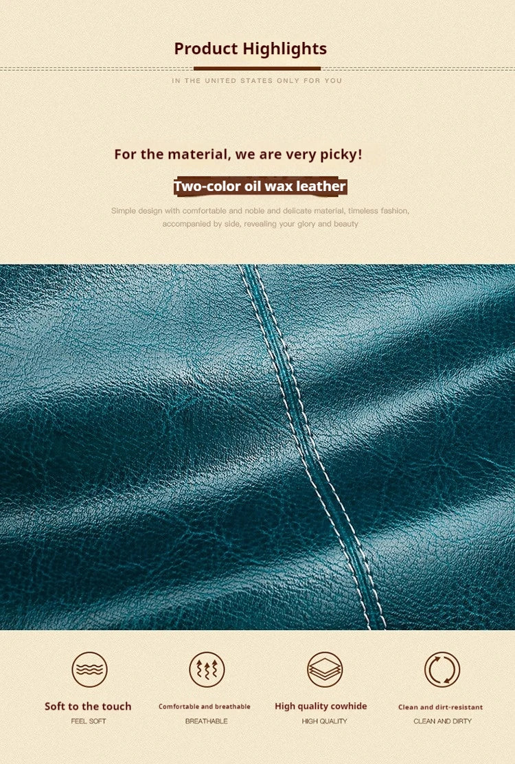 Vintage Large Capacity Women's Purse, Oil wax skin, Multi-card, Long Wallet, Multi-function Zipper Strap, Wrist Strap, New.