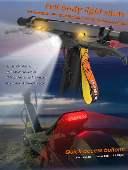 KuKirin G2 Ultra Folding Electric Scooter 800W * 2 Motor 48V 18Ah Battery 10 inch Tires 50 km/h Max Speed 55km Max Range IPX4.