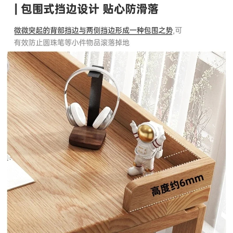 Solid wood double desk against the wall Long table Household simple modern student writing desk Study table Office computer desk