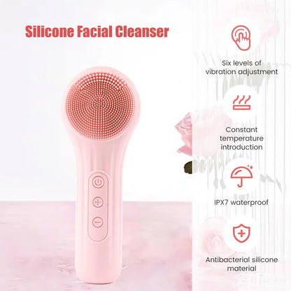 Sonic Electric Face Cleansing Device Facial Cleanser Facial Cleansing Machine Skin Scrubber Skin Massager Skin Care Tools Beauty.