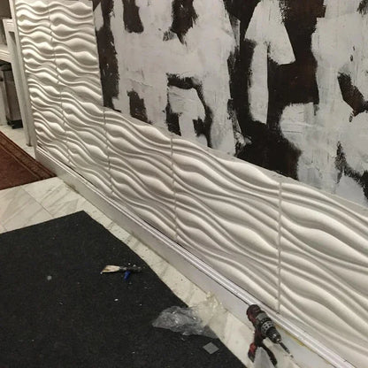 30x30cm Waves 3D Wall Panel wave Diamond Design Non self-adhesive plastic tile 3D wall sticker living room Bathroom wall paper