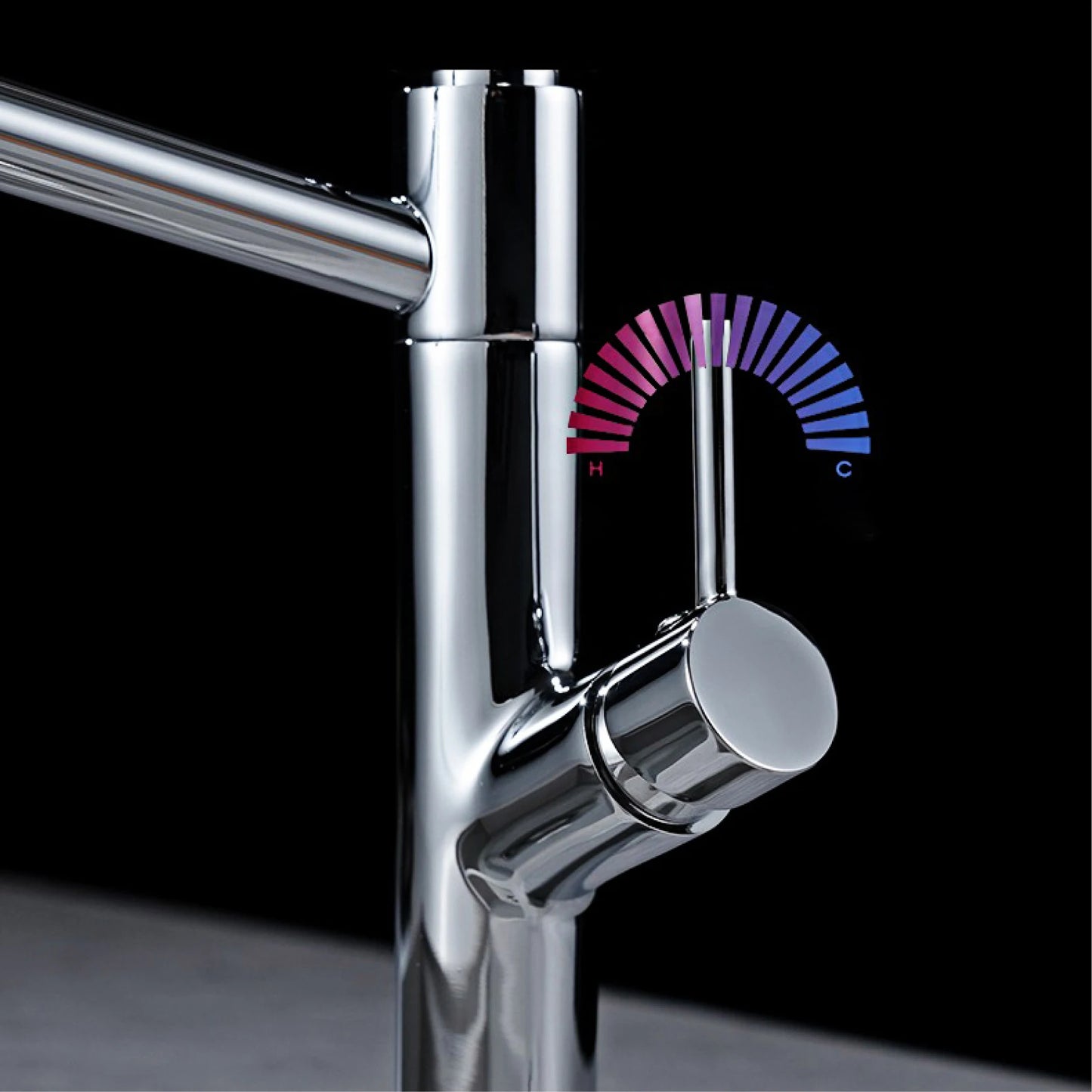 Modern Chrome Brass Pull Out Kitchen Faucet 2 Spray Modes Ceramic Valve Hot/Cold Water High Arc 360 Swivel Sink Mixer Tap