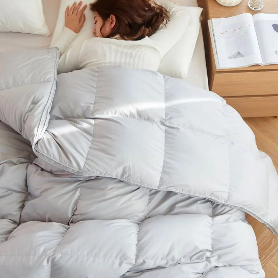 KDJEIKZ  Winter Cotton Goose Down Quilt Five-Star Hotel Duvet Super Soft Fluffy Queen King Full Size Four Seasons Duvets Blanket