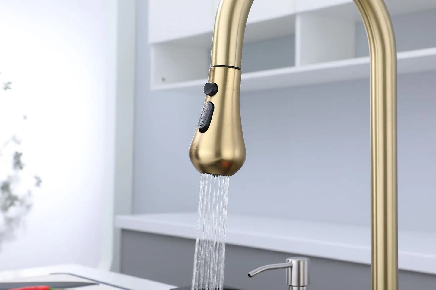 Golden Household Stainless Steel Waterfall Kitchen Sink MultiFunction Wash Vegetable and Dish Countertop Basin Large Single Slot