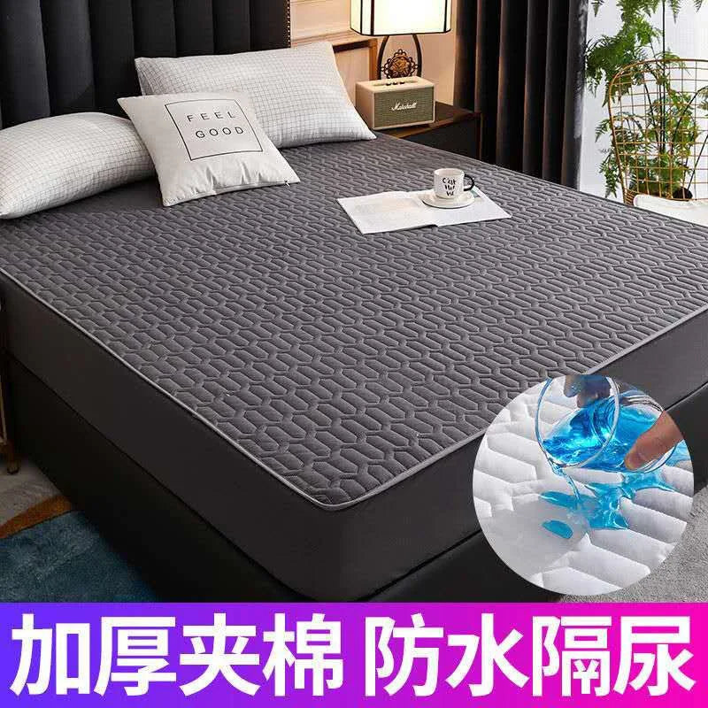 Waterproof Thicken Mattress Cover Quilted Latex Mat Bed Covers Pad Skin-Friendly Fitted Sheet Protector Bedspread150/160/180x200