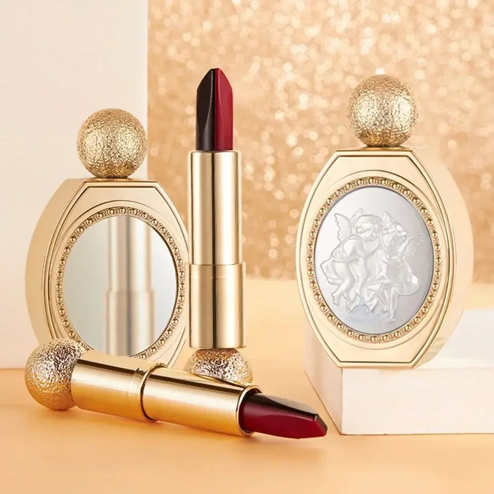 Matte 5Color Matte Lipstick Long-lasting Moisturize 5 in 1 Lip Gloss Not Fading Non Stick Cup Velvet Mist Lipstick Cosmetics Hot.