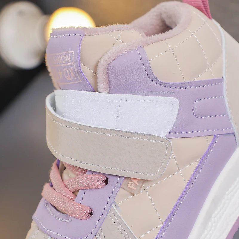 2023 Children sports Fashion shoes  winter warm walking shoes Casual sneakers for kids.