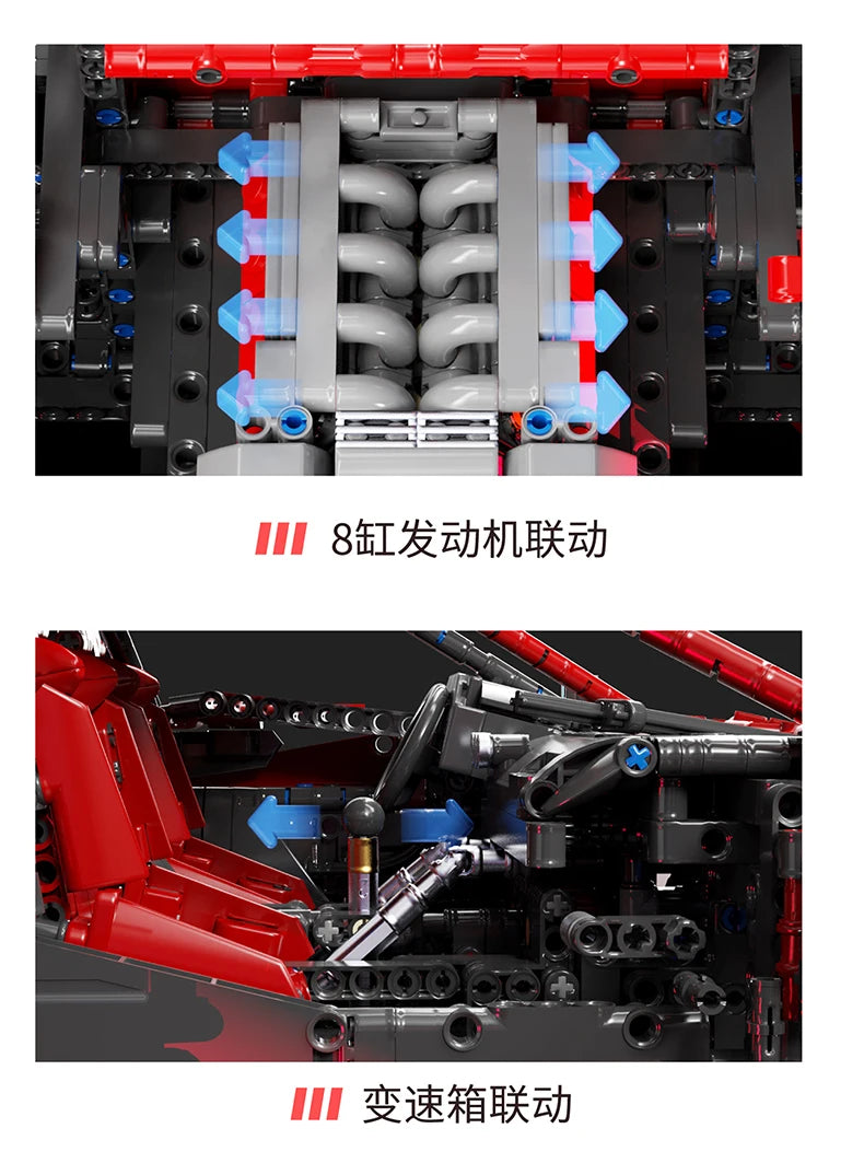 4026PCS Technical LOX Edition F40  Assembly MOC 140629 Building Block Car Supercar Model Adult High Difficulty Racing Toys