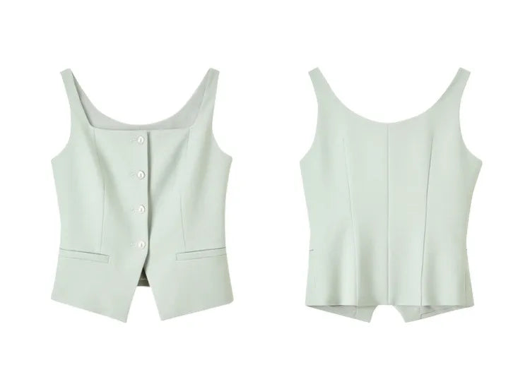 SENTUBILA 3 Piece Blazer Pant Suit Sets Women 2025 Autumn Suit Jacket Waistcoat Dress Pant Office Outfit Matching Set 141Z53565