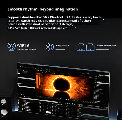 Mini Host Amd Ryzen R7-7735hs 8745hs Ddr5 70w  Wifi6 4k Pcie4.0 Ssd High-End Gaming Desktop Mini Host Diy Barebone System