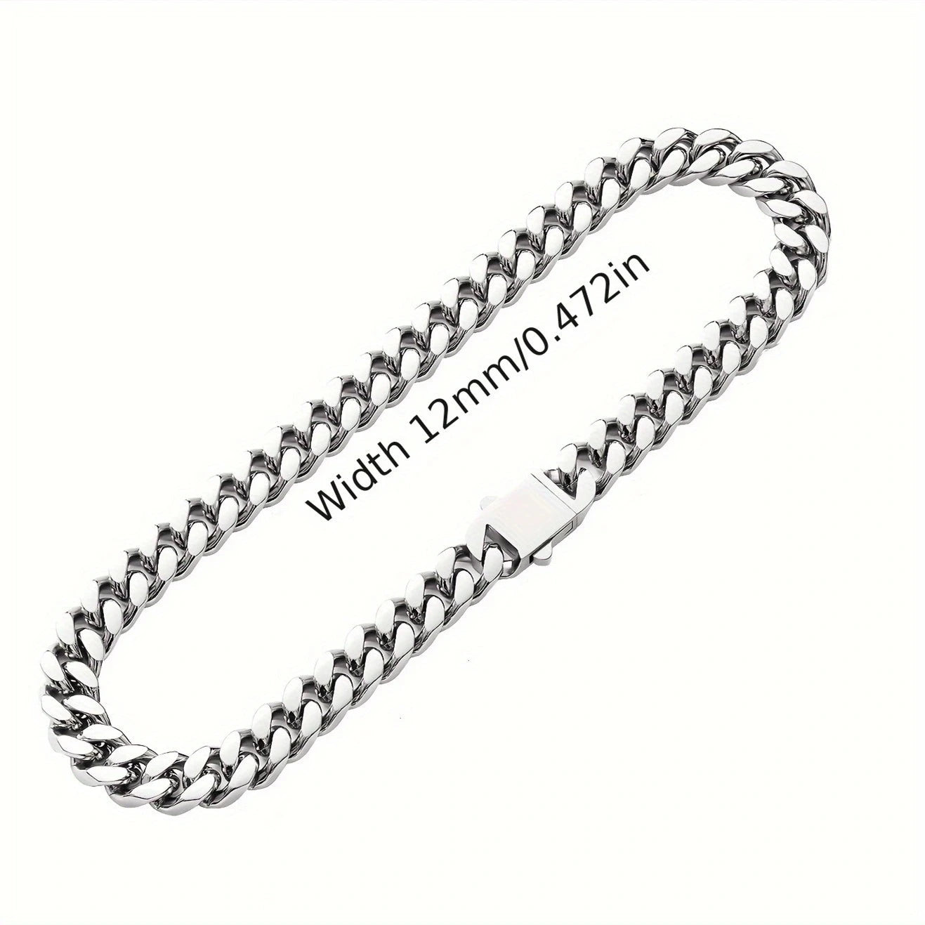 316 Stainless Steel Plated 18k Gold Fashion Crypto Cuban Chain Miami Rap Hip Hop Men's Bracelet Accessory