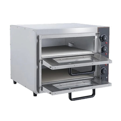 Kommerzielle elektrische Backen Pizza Ofen Lebensmittel Backen Ausrüstung einzelne Doppelschicht Backen Pizza Ofen effiziente Heizung schnell